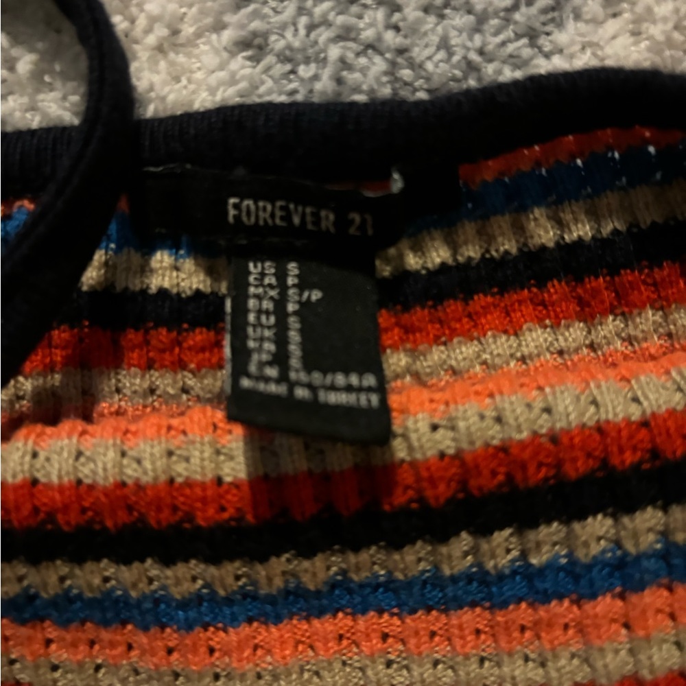 Forever 21 Striped Ribbed Tank Top - Picture 2 of 2
